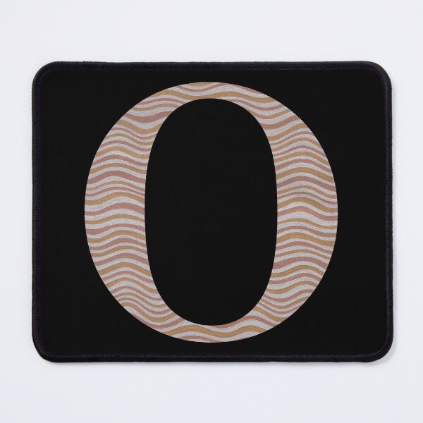Item preview, Letter O Metallic Look Stripes Silver Gold Copper designed and sold by theartofvikki.