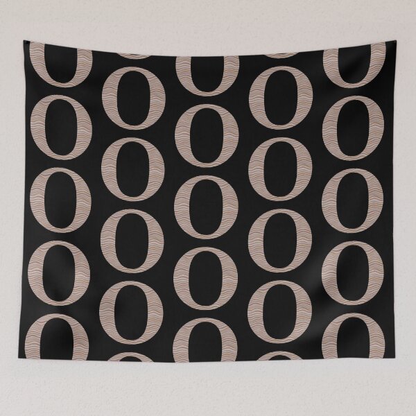 Item preview, Letter O Metallic Look Stripes Silver Gold Copper designed and sold by theartofvikki.