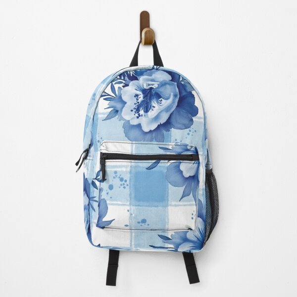 Item preview, Blue Floral Pattern Watercolor Modern China Print designed and sold by ArtfullyRooted.
