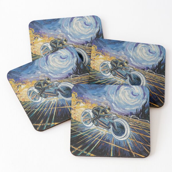 Item preview, TRON Light Cycle in the Impressionist Grid designed and sold by Very Good Tees.
