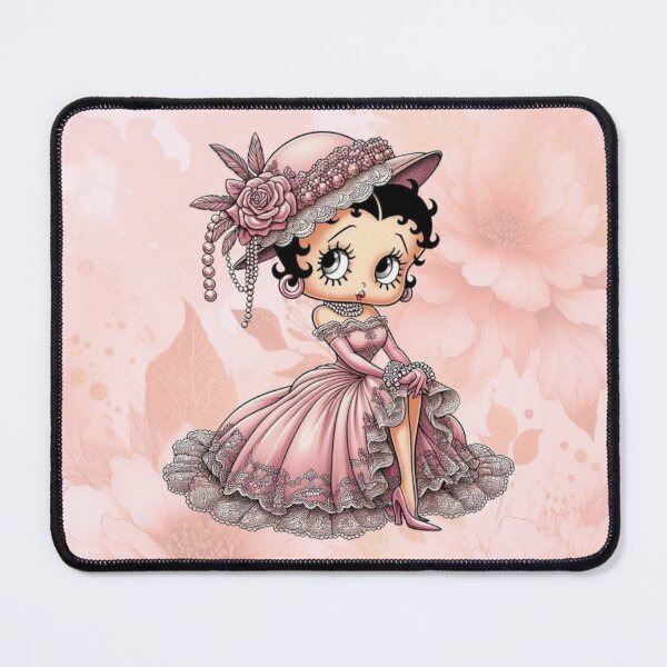 Item preview, Betty Boop in Elegant Pink Hat and Lace Dress designed and sold by LyssasMindArt.