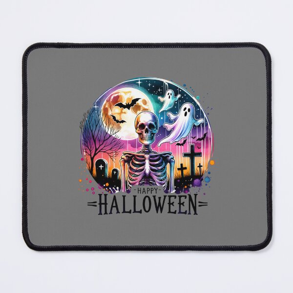Item preview, Ghostly Gathering – Skeleton and Spirits Halloween Design designed and sold by artedigital99.