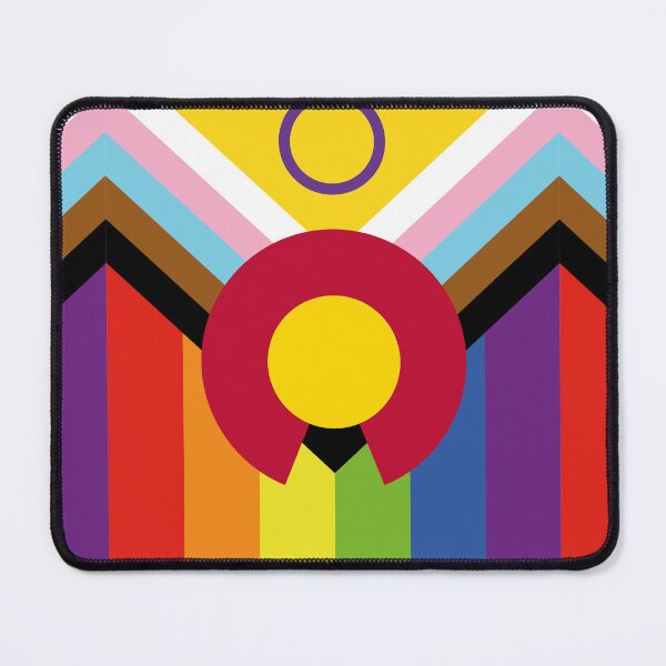 Item preview, Colorado Progress Pride Flag Vertical designed and sold by WokeBespoke.
