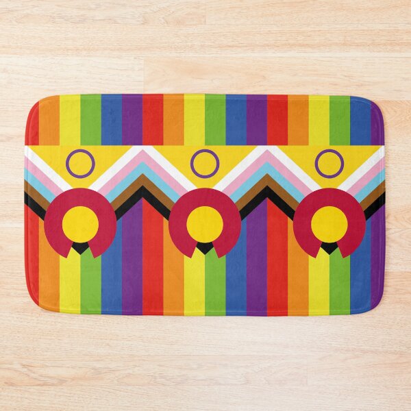 Item preview, Colorado Progress Pride Flag Vertical designed and sold by WokeBespoke.