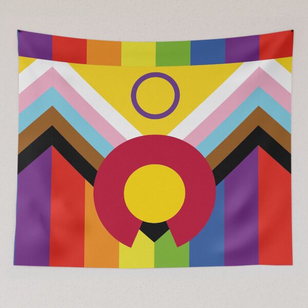 Item preview, Colorado Progress Pride Flag Vertical designed and sold by WokeBespoke.