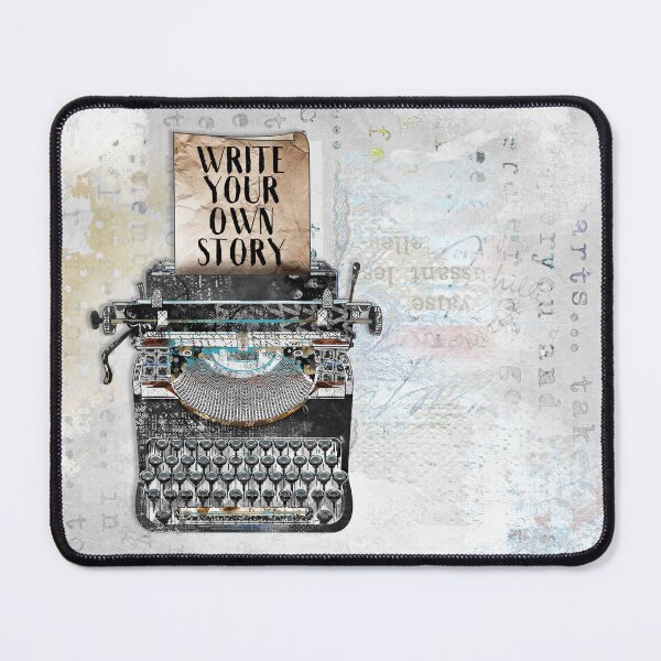 Item preview, Write Your Own Story Vintage Typewriter - Positive Quote Collage Art designed and sold by Jennifer Lambein.