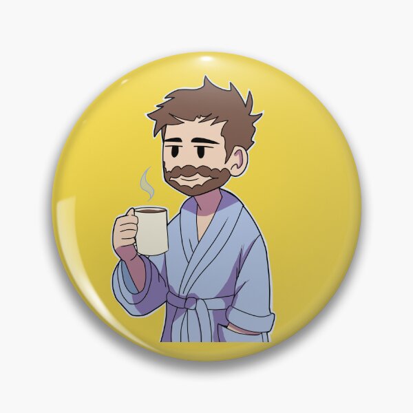 Item preview, Morning Procrastinator - Man with Robe and Coffee designed and sold by Rawecz Studio.