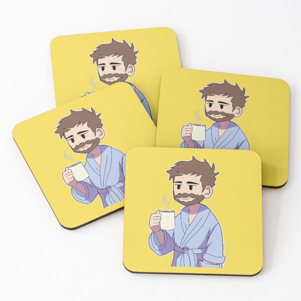 Item preview, Morning Procrastinator - Man with Robe and Coffee designed and sold by Rawecz Studio.