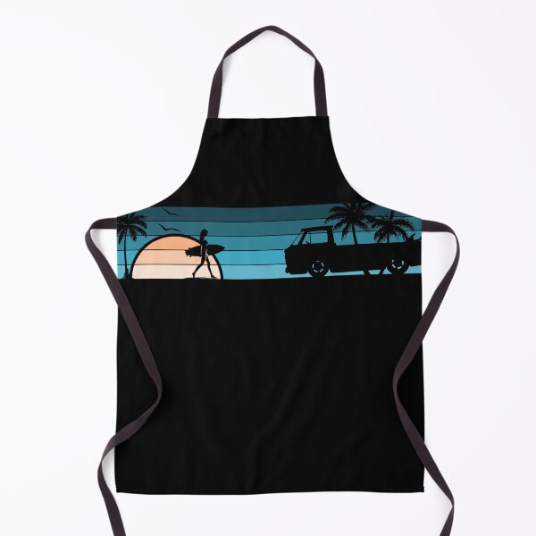 Item preview, Corvair Rampside Loadside Surfer Girl Sunset Beach Vintage Style Cyan Peach designed and sold by FlatSixGraphics.