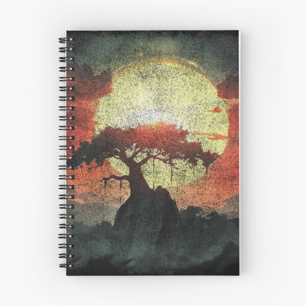 Item preview, Tree silhouette in front of setting sun (distressed effect) designed and sold by Amberjays.