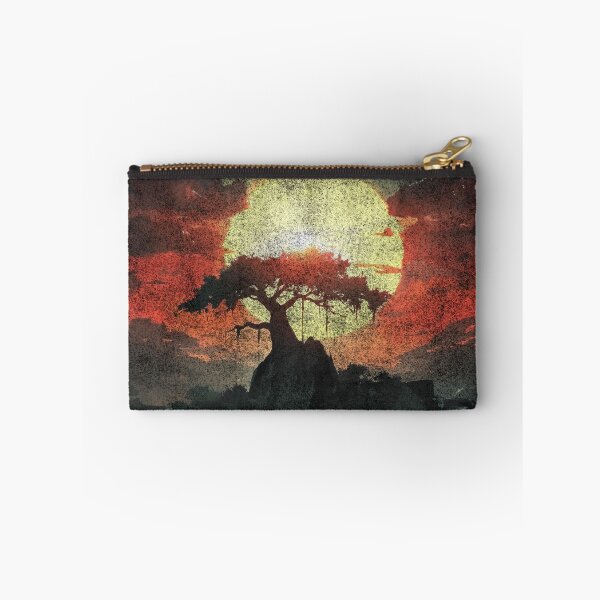 Item preview, Tree silhouette in front of setting sun (distressed effect) designed and sold by Amberjays.