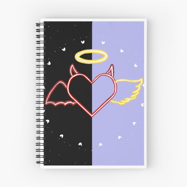 Item preview, Devil/angel heart with black and purple background designed and sold by Doodle-Creation.