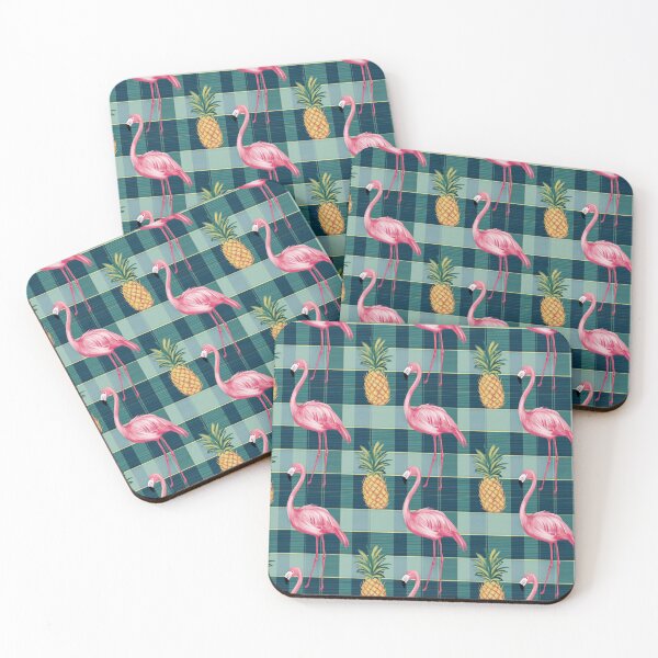 Item preview, Pineapples and Flamingos designed and sold by  patchworkpersona.