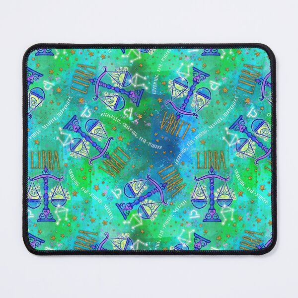 Item preview, Libra: September 23 - October 22. Libra Zodiac non directional print in alcohol ink and watercolor with simulated gold glitter accents. designed and sold by KariSmithDes.