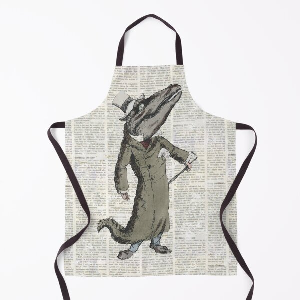 Item preview, Dapper Well Dressed Vintage Dinosaur Person Suited Up on Newspaper Art designed and sold by SZPdezigns.