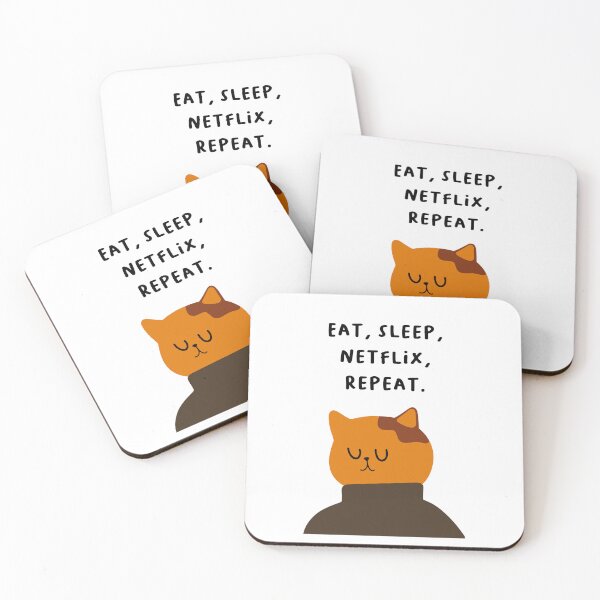 Item preview, Eat, sleep, Netflix, repeat. | Handwritten-style Font designed and sold by RM-Journey.