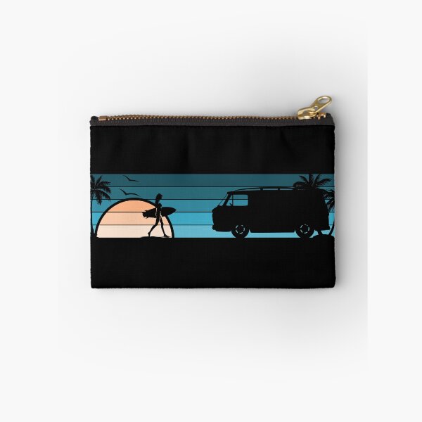 Item preview, Corvair Corvan Surfer Girl Sunset Beach Vintage Style Cyan Peach designed and sold by FlatSixGraphics.