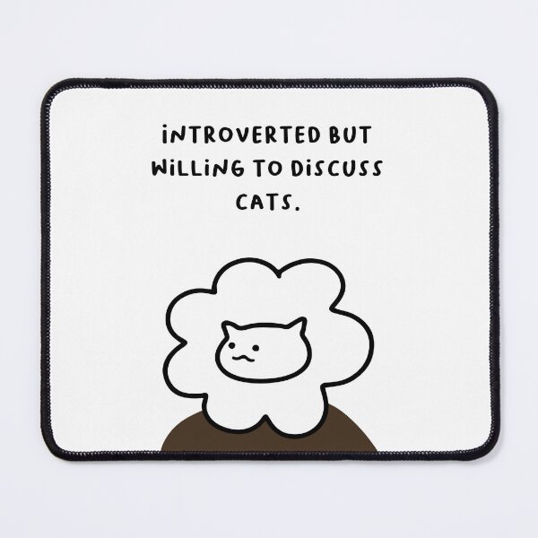 Item preview, Introverted but willing to discuss cats. | Handwritten-style Font designed and sold by RM-Journey.