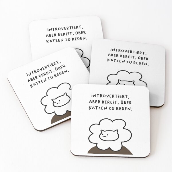 Item preview, Introvertiert, aber bereit, über Katzen zu reden. | Handwritten-style Font designed and sold by RM-Journey.
