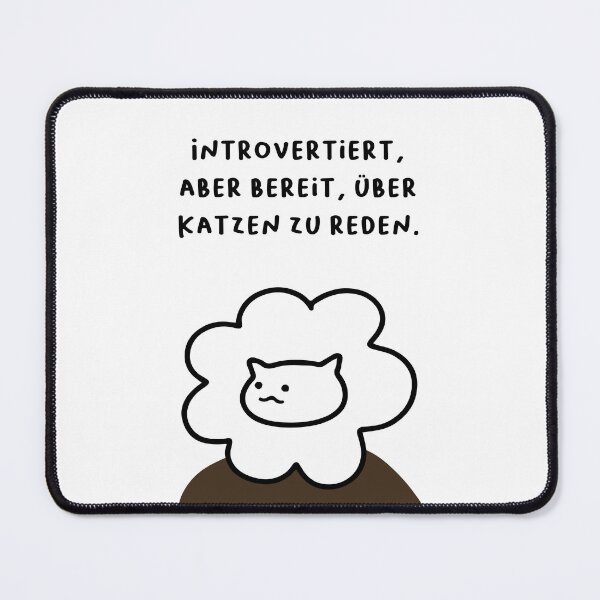 Item preview, Introvertiert, aber bereit, über Katzen zu reden. | Handwritten-style Font designed and sold by RM-Journey.