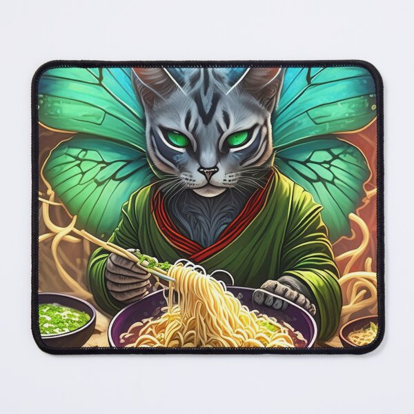 Item preview, Mystical Feline Feast The Butterfly Cat and Noodles designed and sold by Luvahawb.