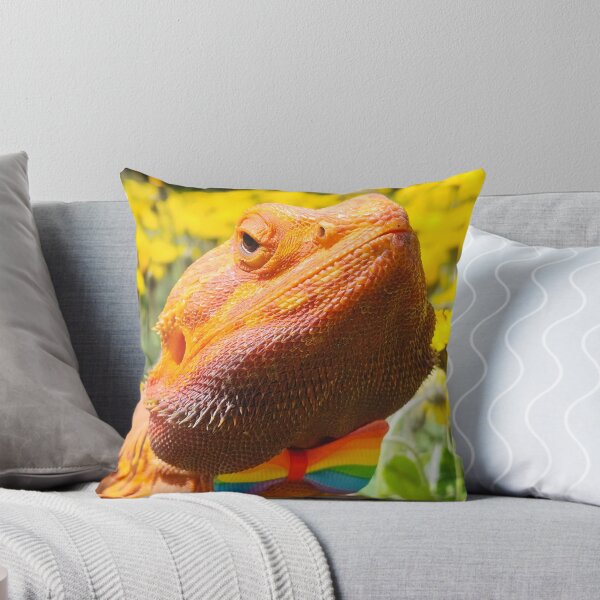Item preview, "BEARDIE PRIDE" Bearded Dragon with Rainbow Bowtie designed and sold by VWSArt.