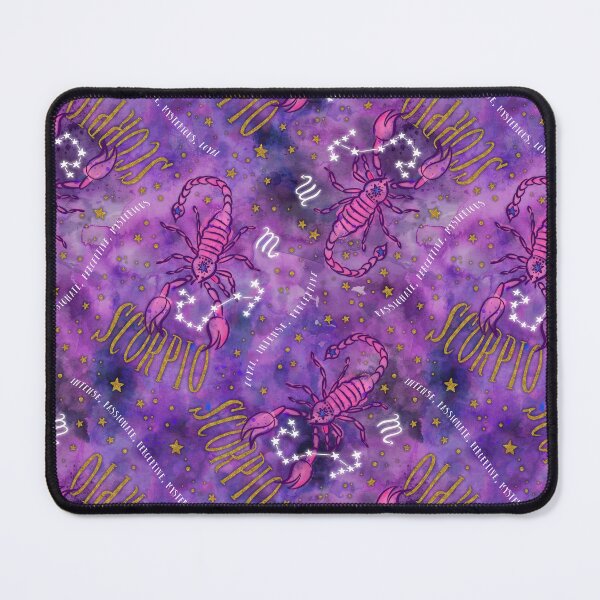 Item preview, Scorpio: October 23 - November 21. Scorpio Zodiac non directional print in alcohol ink and watercolor with simulated gold glitter accents. designed and sold by KariSmithDes.