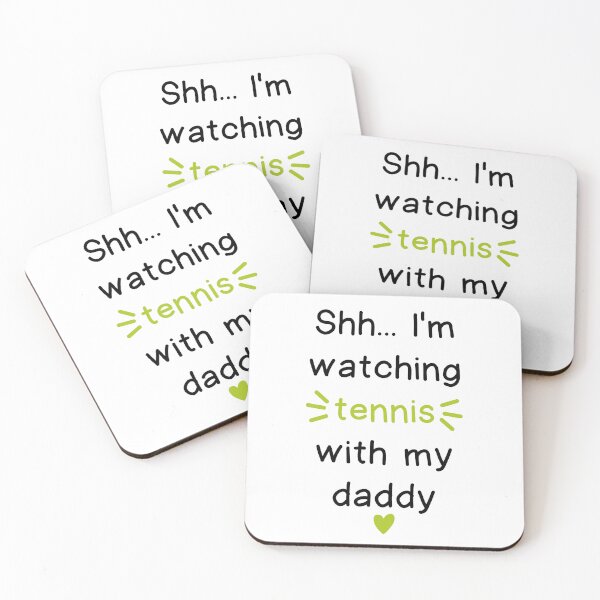 Item preview, Shh I'm Watching Tennis With My Daddy Cute Tennis Player designed and sold by CuteLovelyDesigns.