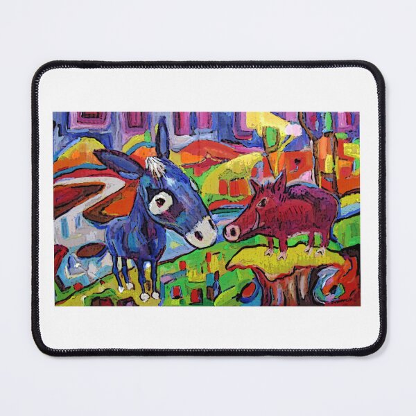 Item preview, Donkey Blue and Borrie Boar designed and sold by diconnollyart.