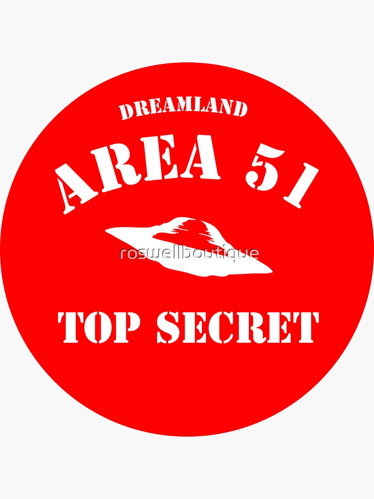Thumbnail 3 of 3, Sticker, Dreamland Area 51 designed and sold by roswellboutique.