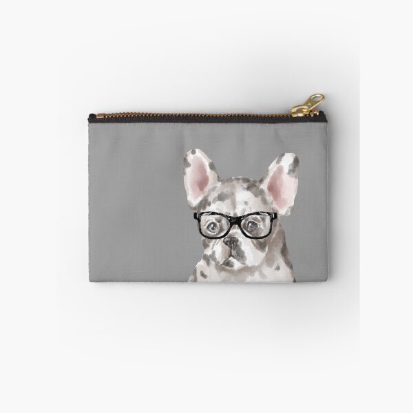 Item preview, Merle French Bulldog Wearing Glasses  designed and sold by beastieboutique.
