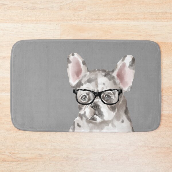 Item preview, Merle French Bulldog Wearing Glasses  designed and sold by beastieboutique.