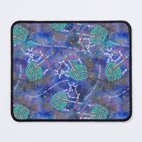 Item preview, Sagittarius: November 22 - December 21. Sagittarius Zodiac non directional print in alcohol ink and watercolor with simulated gold glitter accents. designed and sold by KariSmithDes.
