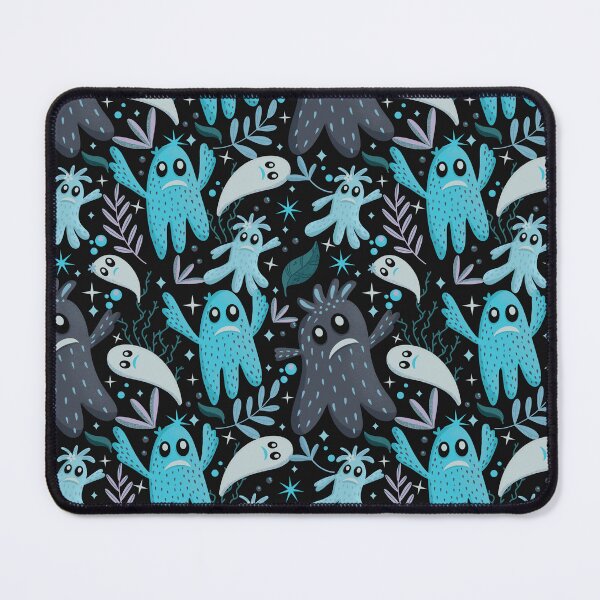 Item preview, The cute little ghost pattern - gray and mint designed and sold by Kaushlydraw.