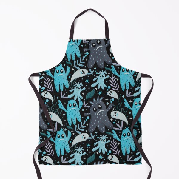 Item preview, The cute little ghost pattern - gray and mint designed and sold by Kaushlydraw.
