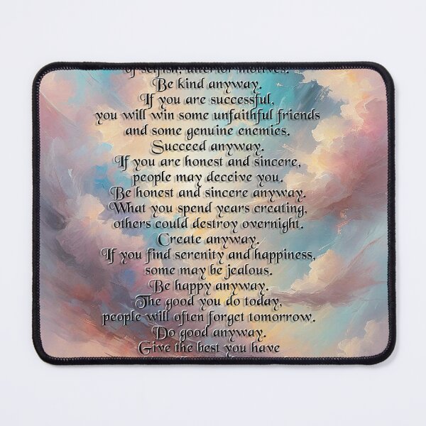 Item preview, "Anyway" Poem Mother Teresa Poster designed and sold by Irisangel.