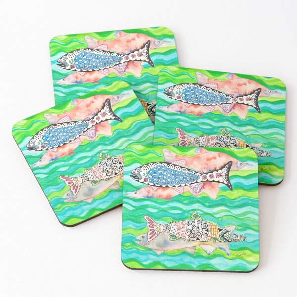 Item preview, Different Directions; Salmon in the Abstract designed and sold by GeinaB.