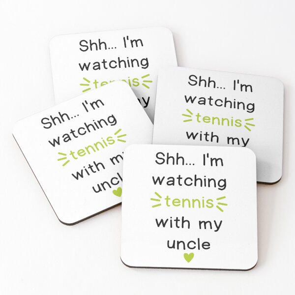 Item preview, Shh I'm Watching Tennis With My Uncle Funny designed and sold by CuteLovelyDesigns.