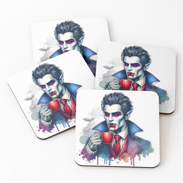 Item preview, Pop Art Vampire Drinking Coffee designed and sold by Travelcases.