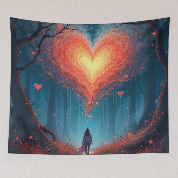 Item preview, Glowing Heart in Forest designed and sold by babyllama.