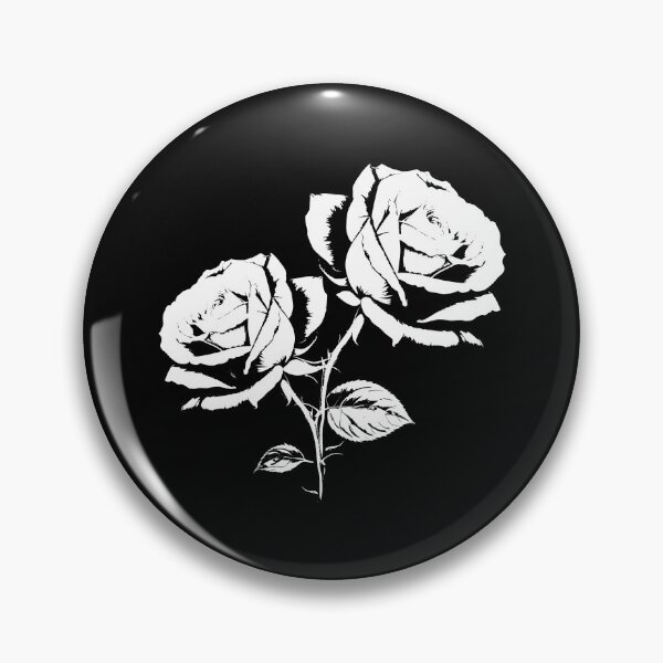 Item preview, 2 Roses White Black Vintage Urban Cool Design Shapes Mania designed and sold by Shapes-Mania.