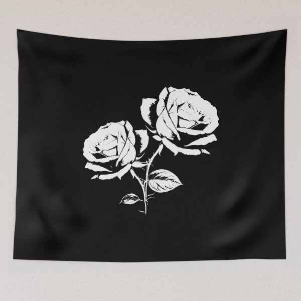 Item preview, 2 Roses White Black Vintage Urban Cool Design Shapes Mania designed and sold by Shapes-Mania.