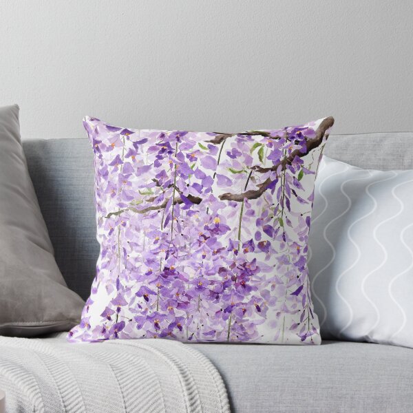 Item preview, hand painted watercolor wisteria in bloom 2024 version 2 designed and sold by ColorandColor.