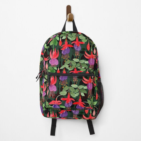 Item preview, Fuchsia Flowers Pattern (Green Background) designed and sold by andrebalest.art.