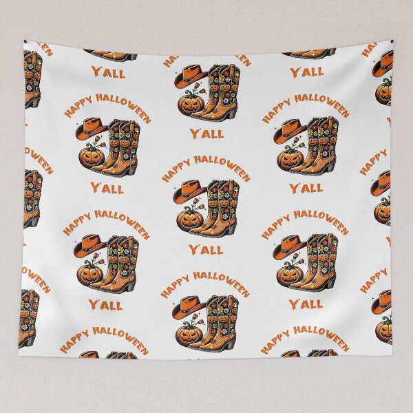 Item preview, Happy Halloween Y'All Cowgirl Halloween designed and sold by R&BApparel.