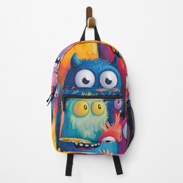 Item preview, A vibrant and colorful illustration of an array of cute, friendly monsters Desing with big eyes and wide smiles in various shades of blue, pink, orange, yellow, green, purple, and red . designed and sold by HEMRO.