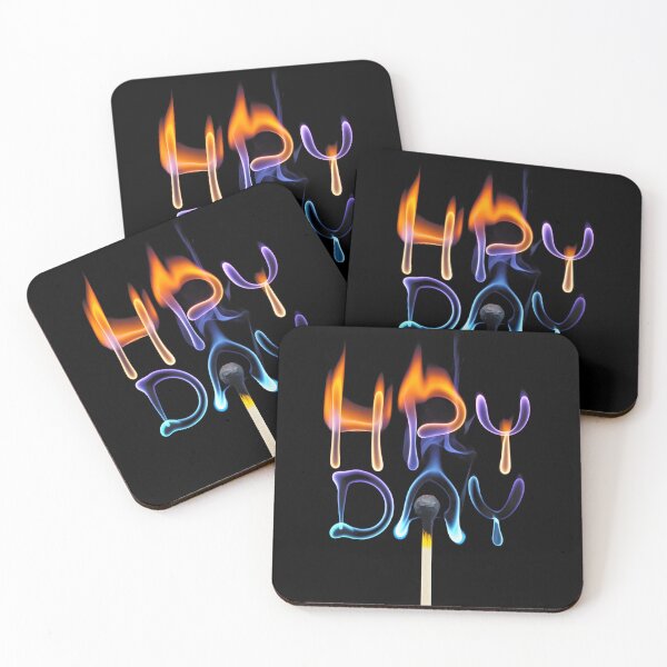 Item preview, Matchstick with a Flame that Creatively Transforms into the Words “HAPPY DAY' designed and sold by macadolie.