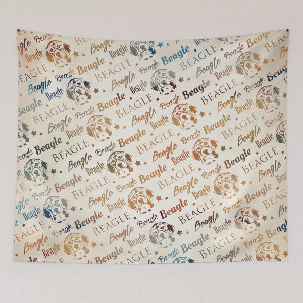 Item preview, Beagle dog pattern designed and sold by k9printart.