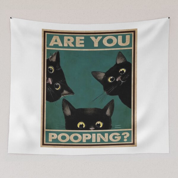 Item preview, Are You Pooping Three Baby Cat Poster designed and sold by hisole j.
