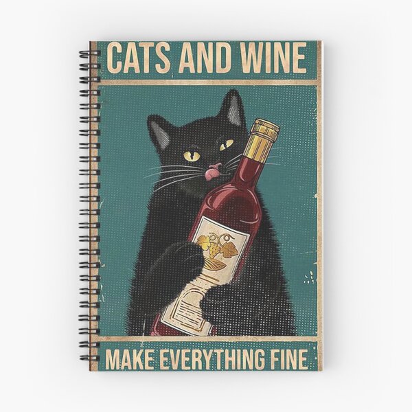 Item preview, Cats And Wine Make Everything Fine Poster designed and sold by hisole j.